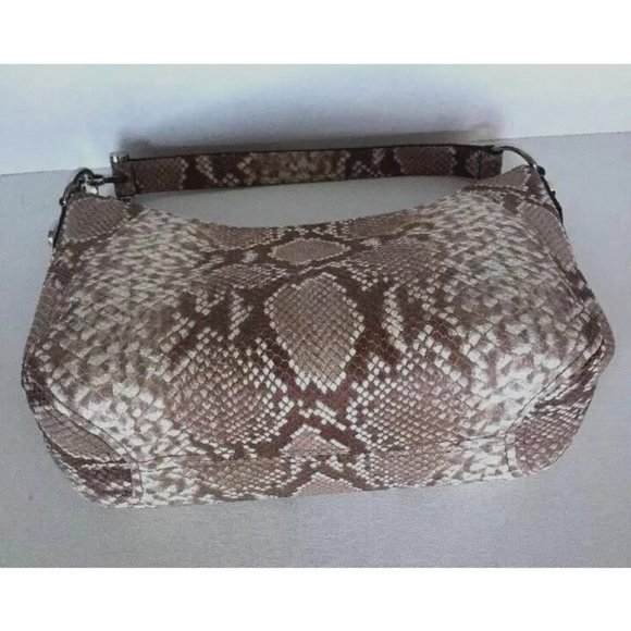 New Michael Kors Fulton Medium Top Zip Shoulder bag Embossed Leather Dark Sand - Picture 4 of 7